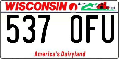 WI license plate 537OFU