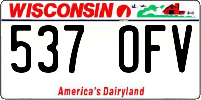 WI license plate 537OFV
