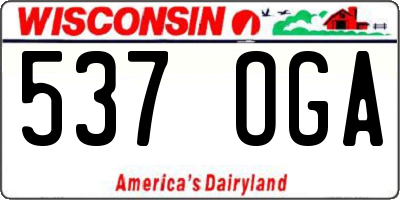 WI license plate 537OGA