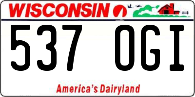 WI license plate 537OGI
