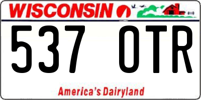 WI license plate 537OTR