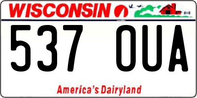 WI license plate 537OUA