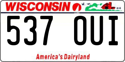 WI license plate 537OUI