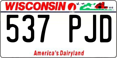 WI license plate 537PJD