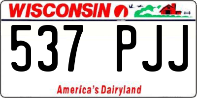 WI license plate 537PJJ