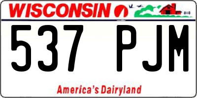 WI license plate 537PJM