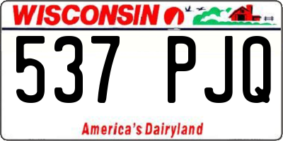 WI license plate 537PJQ