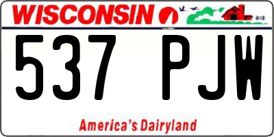 WI license plate 537PJW