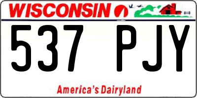 WI license plate 537PJY