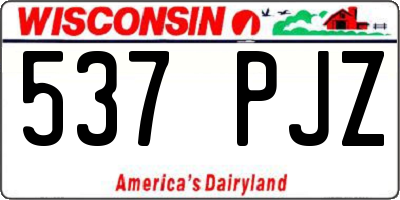 WI license plate 537PJZ