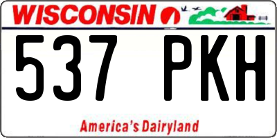 WI license plate 537PKH