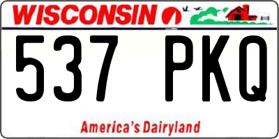 WI license plate 537PKQ