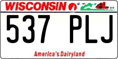 WI license plate 537PLJ