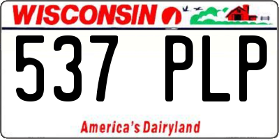 WI license plate 537PLP