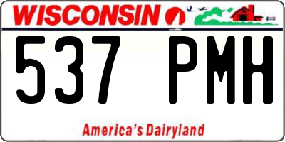WI license plate 537PMH