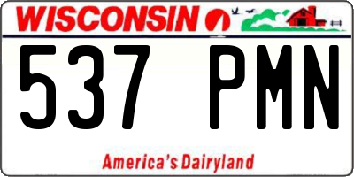 WI license plate 537PMN