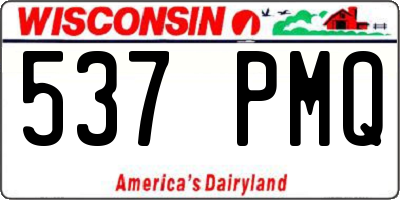 WI license plate 537PMQ