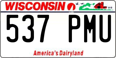 WI license plate 537PMU