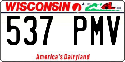 WI license plate 537PMV