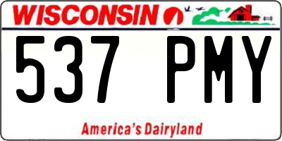 WI license plate 537PMY