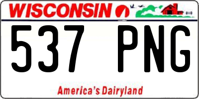 WI license plate 537PNG