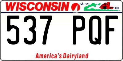 WI license plate 537PQF