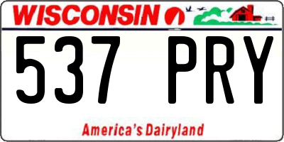 WI license plate 537PRY