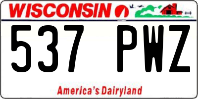 WI license plate 537PWZ