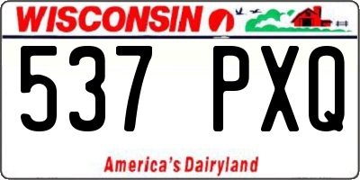 WI license plate 537PXQ