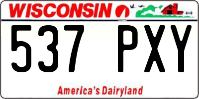 WI license plate 537PXY