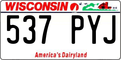 WI license plate 537PYJ