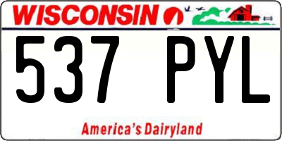 WI license plate 537PYL