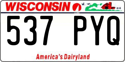 WI license plate 537PYQ