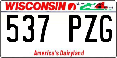 WI license plate 537PZG