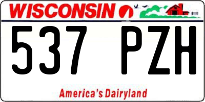 WI license plate 537PZH