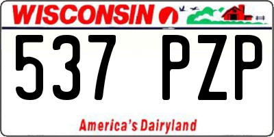 WI license plate 537PZP