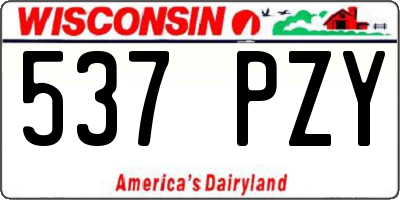 WI license plate 537PZY