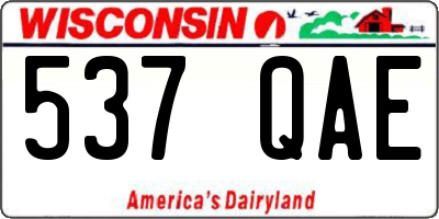 WI license plate 537QAE