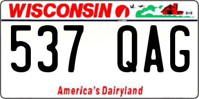 WI license plate 537QAG