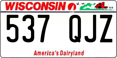 WI license plate 537QJZ