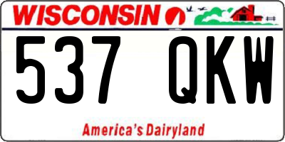 WI license plate 537QKW