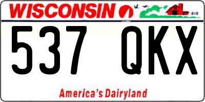 WI license plate 537QKX