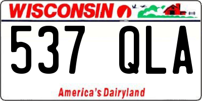 WI license plate 537QLA