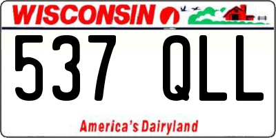 WI license plate 537QLL