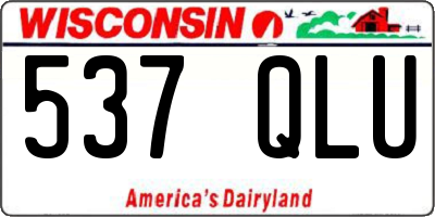 WI license plate 537QLU