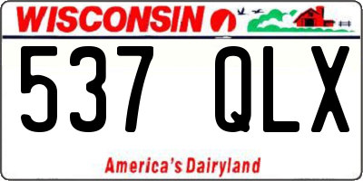 WI license plate 537QLX