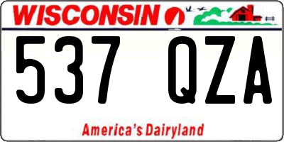 WI license plate 537QZA