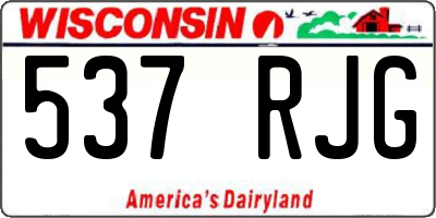 WI license plate 537RJG