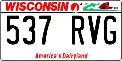 WI license plate 537RVG