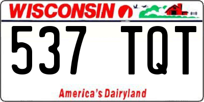 WI license plate 537TQT